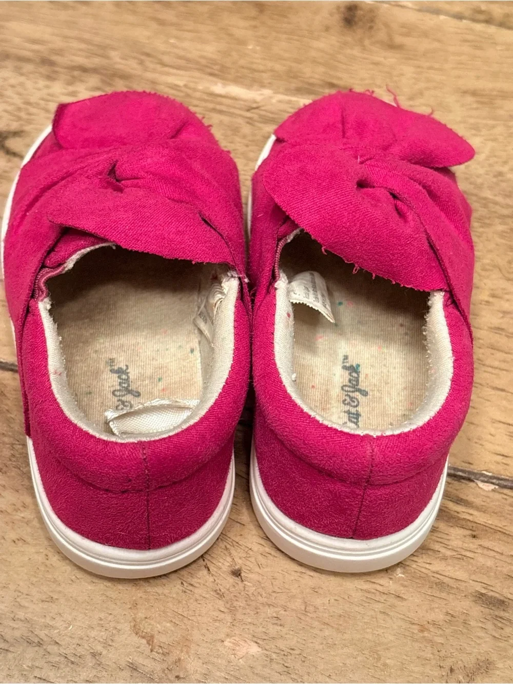 Fuchsia Slip-On Knot-Front Sneakers by Cat & Jack size toddler 5